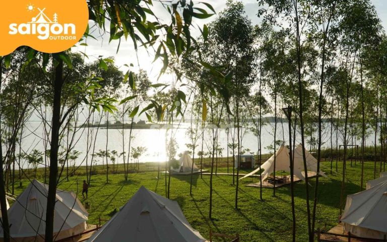 Hướng dẫn cách đi đến khu cắm trại Hồ Trị An