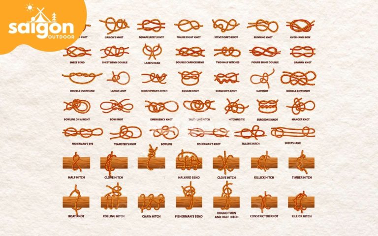 Một số nút thắt khi dựng lều cần biết