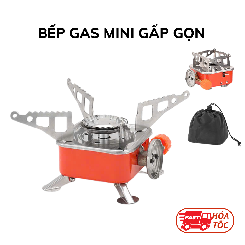 Bếp gas mini du lịch có túi đựng - Bộ cơ bản