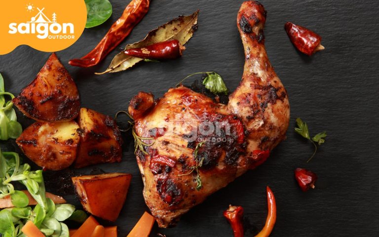 món ăn dã ngoại thịt gà nướng