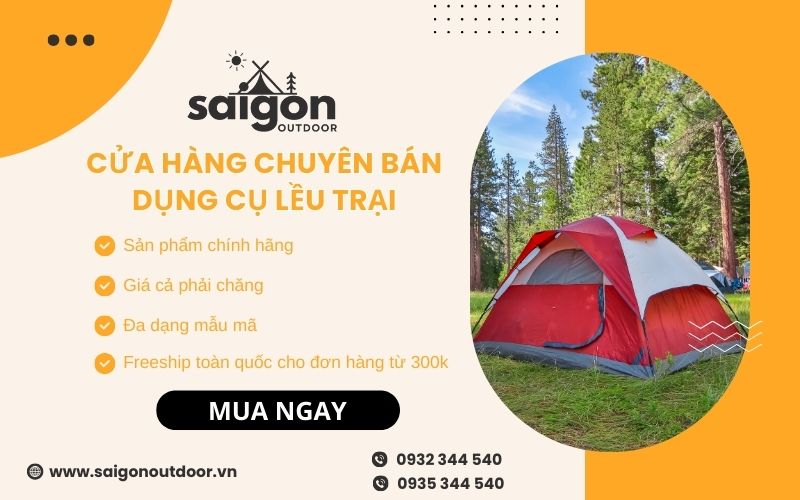 Mua dụng cụ, phụ kiện lều trại chính hãng tại Saigon Outdoor