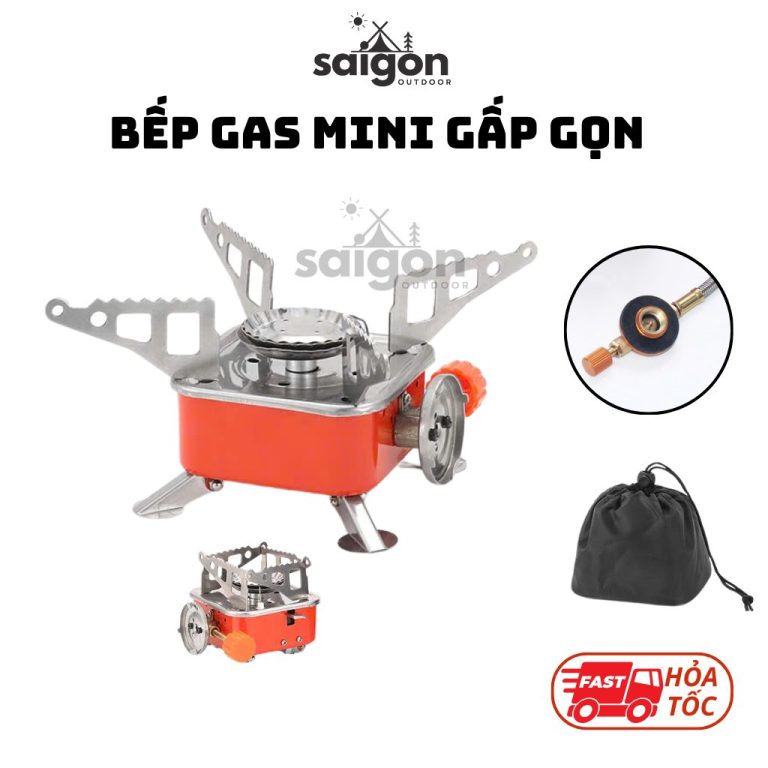 Bếp cắm trại mini gấp gọn công suất cao