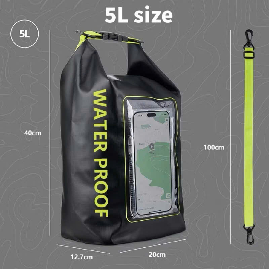 Túi Chống Nước PVC Đa Năng 2L Saigon Outdoor – Đeo Chéo, Đi Biển, Leo Núi, Đựng Điện Thoại Tiện Lợi