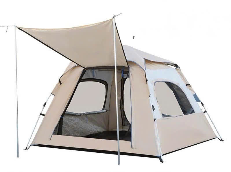 Lều Dã Ngoại Gấp Gọn Cho 3-6 Người – Saigon Outdoor – Chống Nắng Mưa, Dễ Mang Theo - Màu Kem