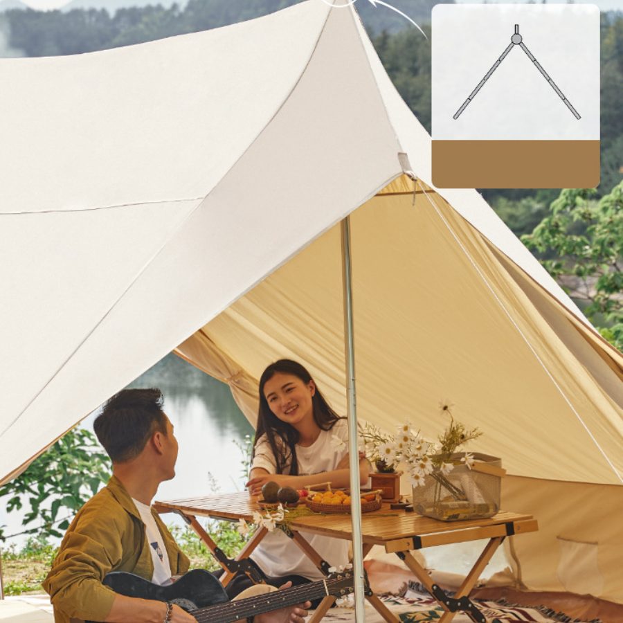 Lều Cắm Trại Cao Cấp Kiểu Nhà Biệt Thự - Chống Bão, Chất Liệu Bông Dày, Sang Trọng - Saigon Outdoor