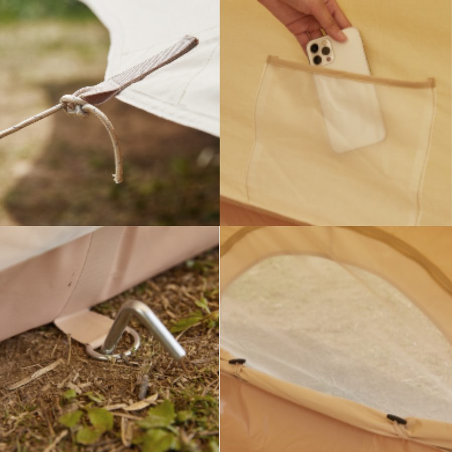 Lều Cắm Trại Cao Cấp Kiểu Nhà Biệt Thự - Chống Bão, Chất Liệu Bông Dày, Sang Trọng - Saigon Outdoor