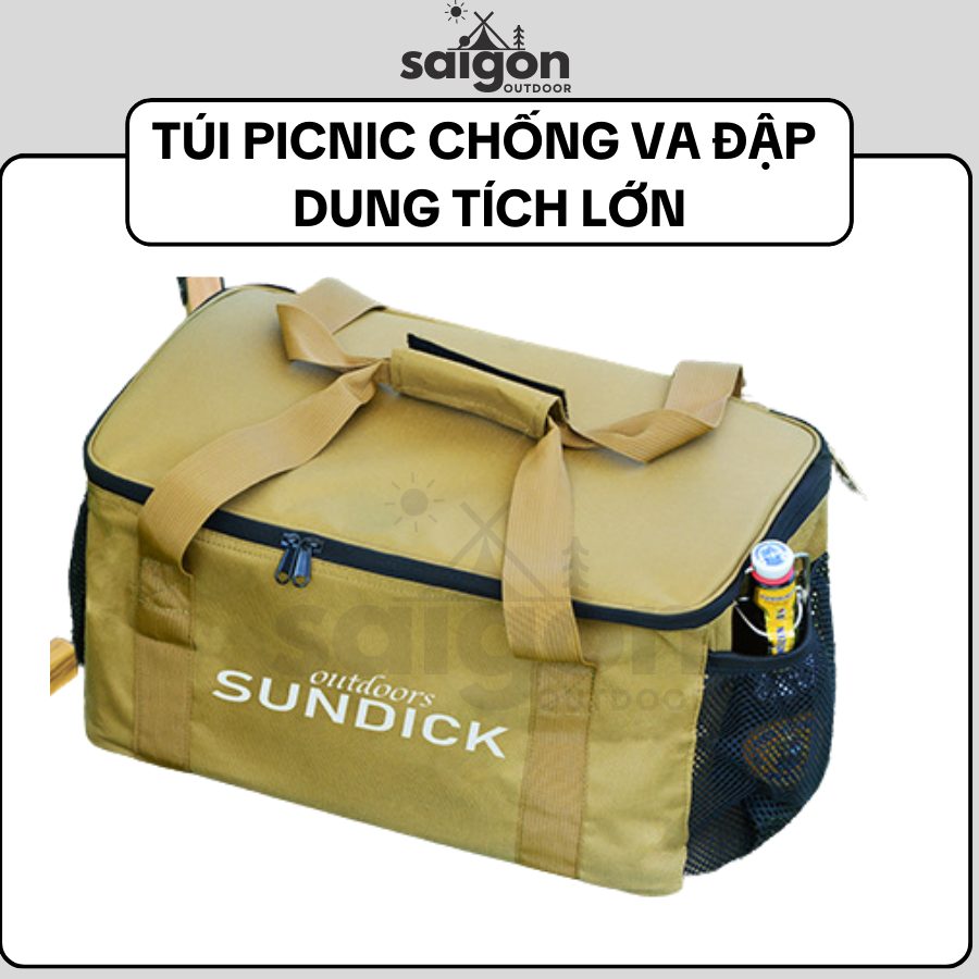 Túi Đựng Bộ Nồi & Bình Gas Mini Cắm Trại – Túi Picnic Chống Va Đập Dung Tích Lớn