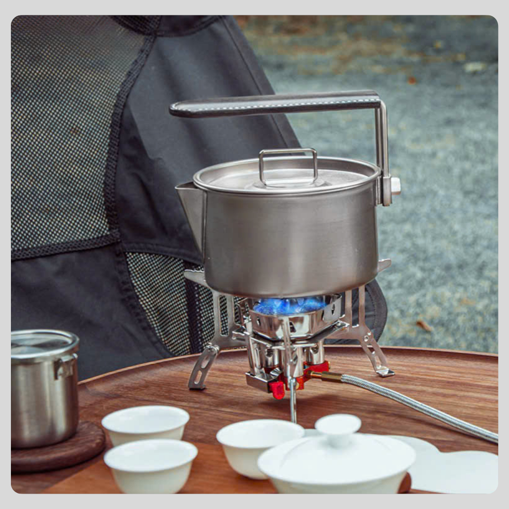 Bếp Gas Dã Ngoại 3 Đầu Đốt Chống Gió Saigon Outdoor - Chất liệu inox siêu bền