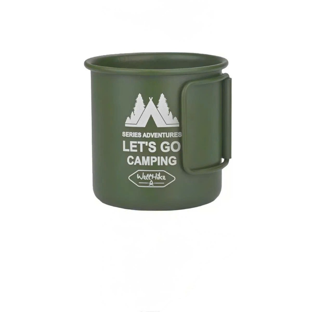 Ly, cốc nước cắm trại hợp kim nhôm 300ml có tay cầm có thể gập lại Dành cho du lịch Đi bộ đường dài