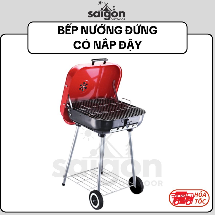 Bếp Nướng Đứng Ngoài Trời Hot Trend — Thích Hợp Gia Đình, Dã Ngoại, Teambuilding, BBQ Cắm Trại