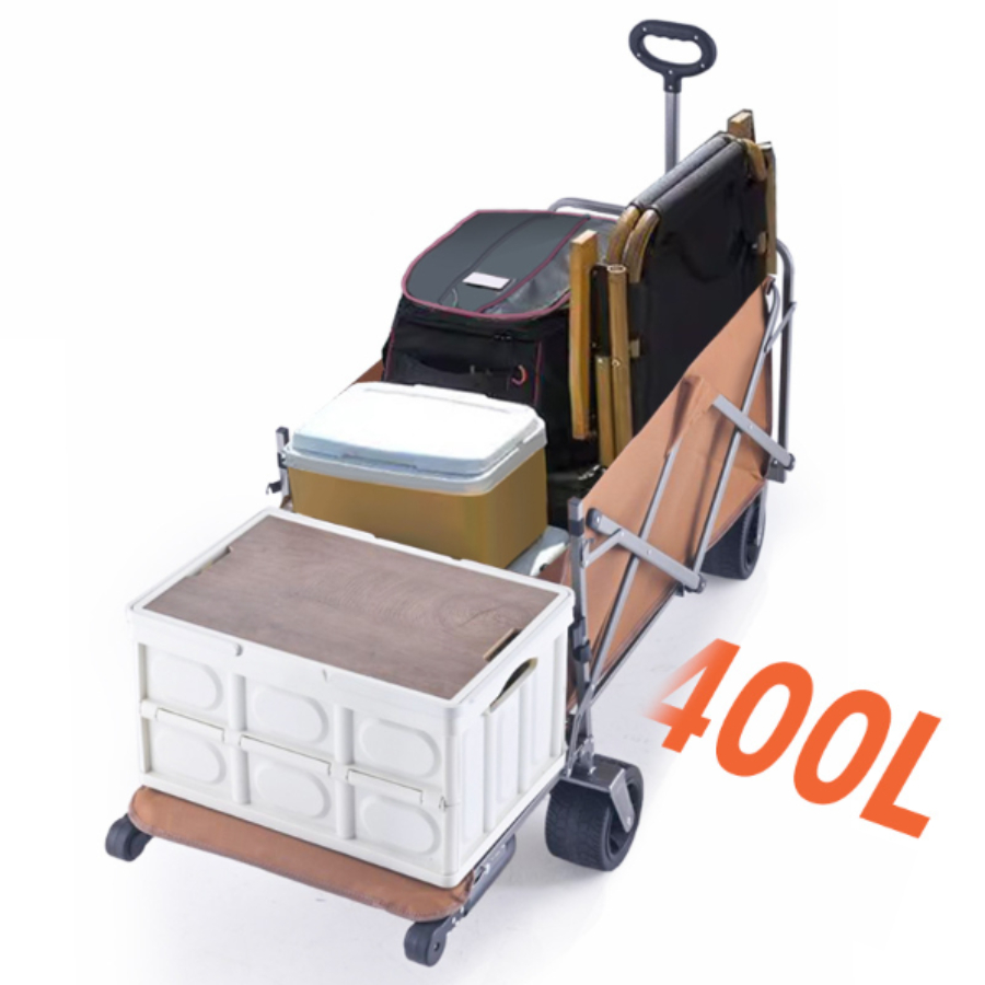 Xe Đẩy Du Lịch Dã Ngoại Gấp Gọn Cỡ Lớn, Xe Đẩy Tay Kéo Cắm Trại Ngoài Trời Tiện Dụng Cho Picnic
