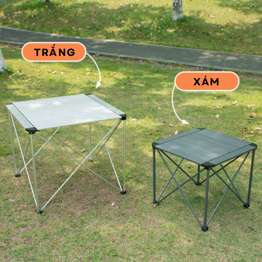 Bàn Vuông Gấp Gọn Ngoài Trời Bằng Hợp Kim Nhôm Siêu Nhẹ - Bàn Dã Ngoại, Cắm Trại, BBQ