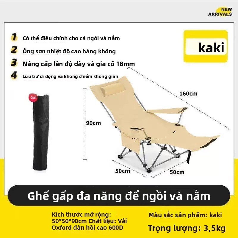 Ghế gác tay gác chân LƯỚI 2 chế độ ngồi, nằm