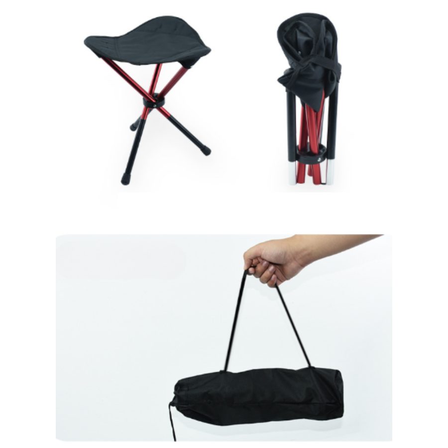 Ghế Gấp Dã Ngoại 7075 Siêu Nhẹ, Ghế Ba Chân Mini Ghế Câu Cá, Ghế Cắm Trại, Ghế Xếp Bằng Hợp Kim Nhôm