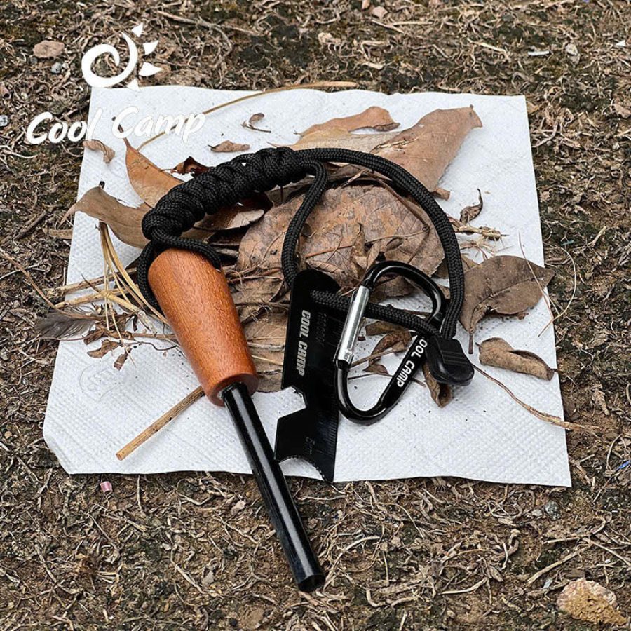 Dụng cụ outdoor đánh lửa COOLCAMP tay gỗ – Phụ kiện tiện ích cho picnic, nướng BBQ - Saigon Outdoor