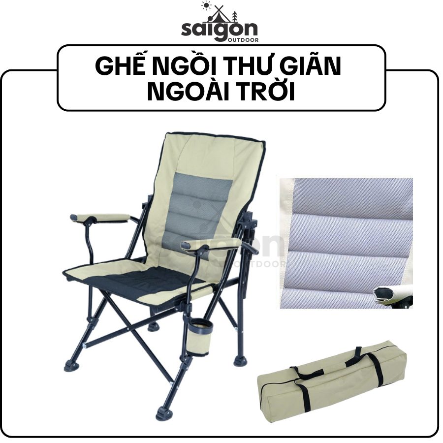 Ghế Gấp Gọn Camping Hợp Kim Nhôm Chống Gỉ, Túi Đựng Tiện Lợi Cao Cấp - Ghế vẽ tranh dạng Sofa