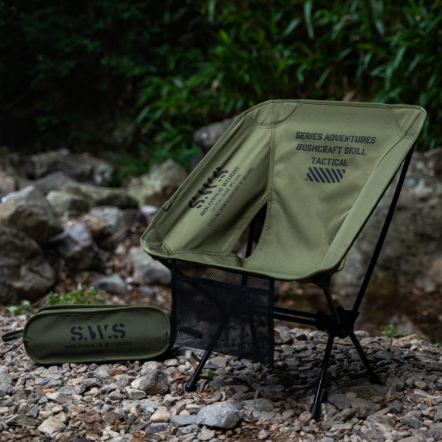 Ghế Gấp Dã Ngoại Kiểu Dáng Mặt Trăng S.W.S – Ghế Tựa Camping Nhôm Siêu Nhẹ, Gọn Gàng, Dễ Mang SGOD