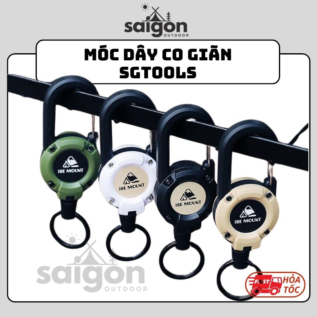 Móc Khóa Dây Rút Có Thể Thu Vào Với Vòng Thép Dụng Cụ Chắc Chắn Siêu Bền Tiện Dụng - SAIGON OUTDOOR