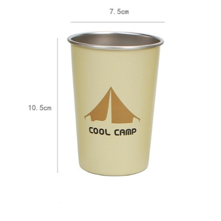 Ly (Cốc) cắm trại dùng uống nước, Chất liệu INOX không gỉ 304 cao cấp, dày dặn, thiết kế an toàn khi sử dụng