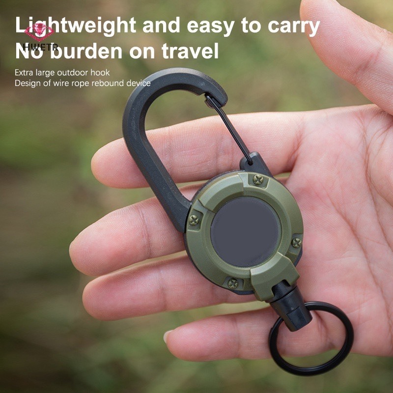 Móc Khóa Dây Rút Có Thể Thu Vào Với Vòng Thép Dụng Cụ Chắc Chắn Siêu Bền Tiện Dụng - SAIGON OUTDOOR