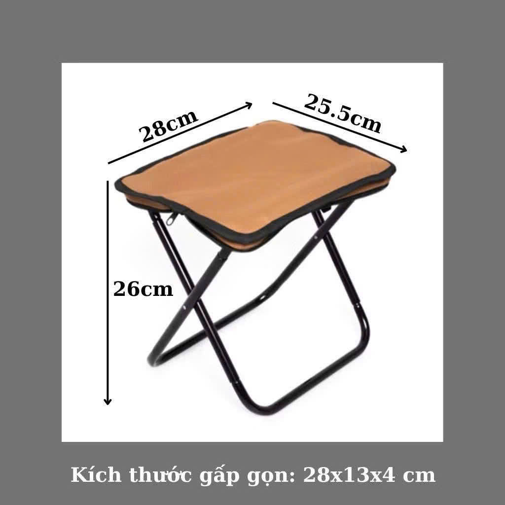 Ghế xếp dã ngoại gấp gọn có túi đựng tiện dụng – Chất liệu chắc chắn dễ dàng du lịch, câu cá, dã ngoại, xếp hàng đợi
