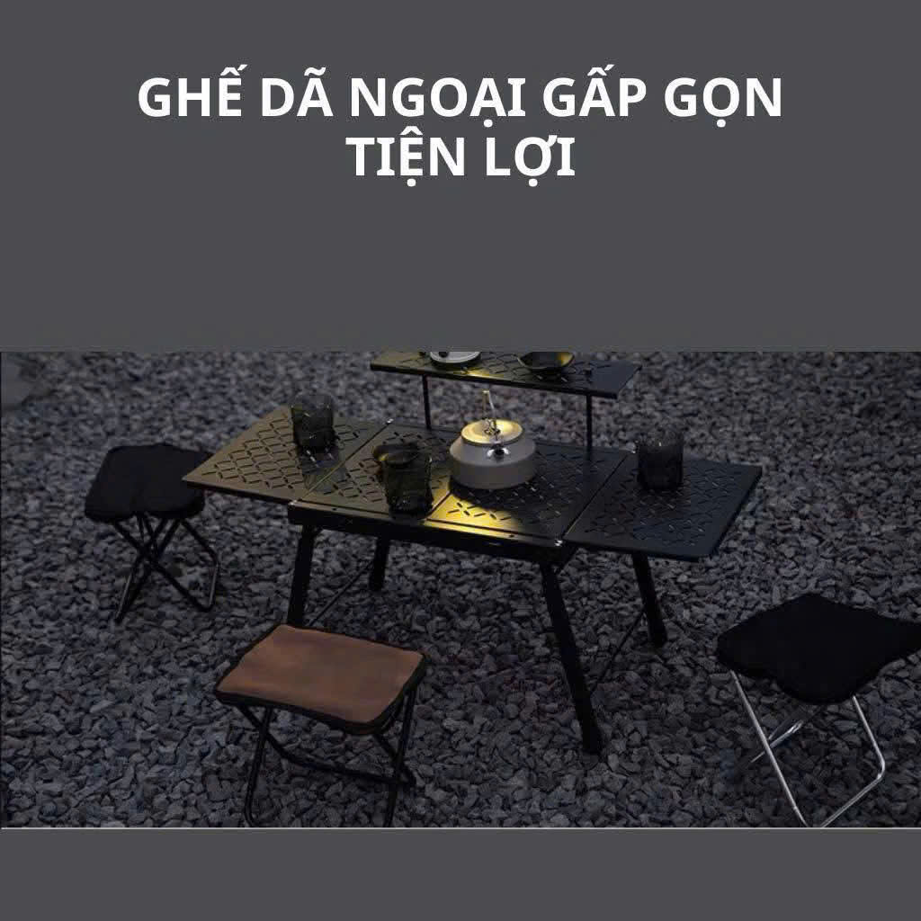 Ghế xếp dã ngoại gấp gọn có túi đựng tiện dụng – Chất liệu chắc chắn dễ dàng du lịch, câu cá, dã ngoại, xếp hàng đợi