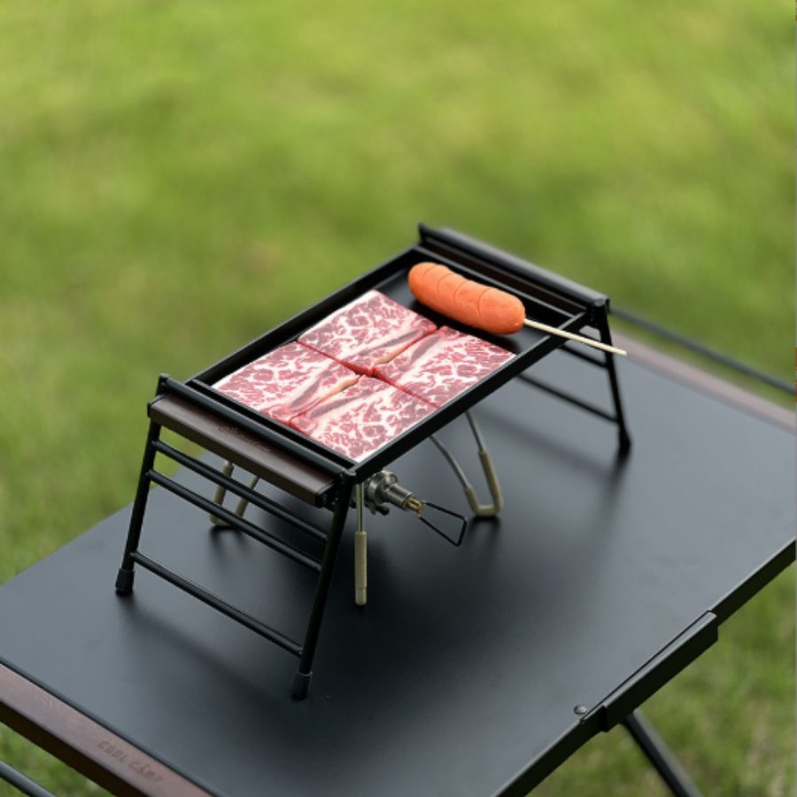 Khay nướng ngoài trời đa năng - Khay nướng thịt BBQ, chảo gang nướng bít tết tiện lợi Saigon Outdoor