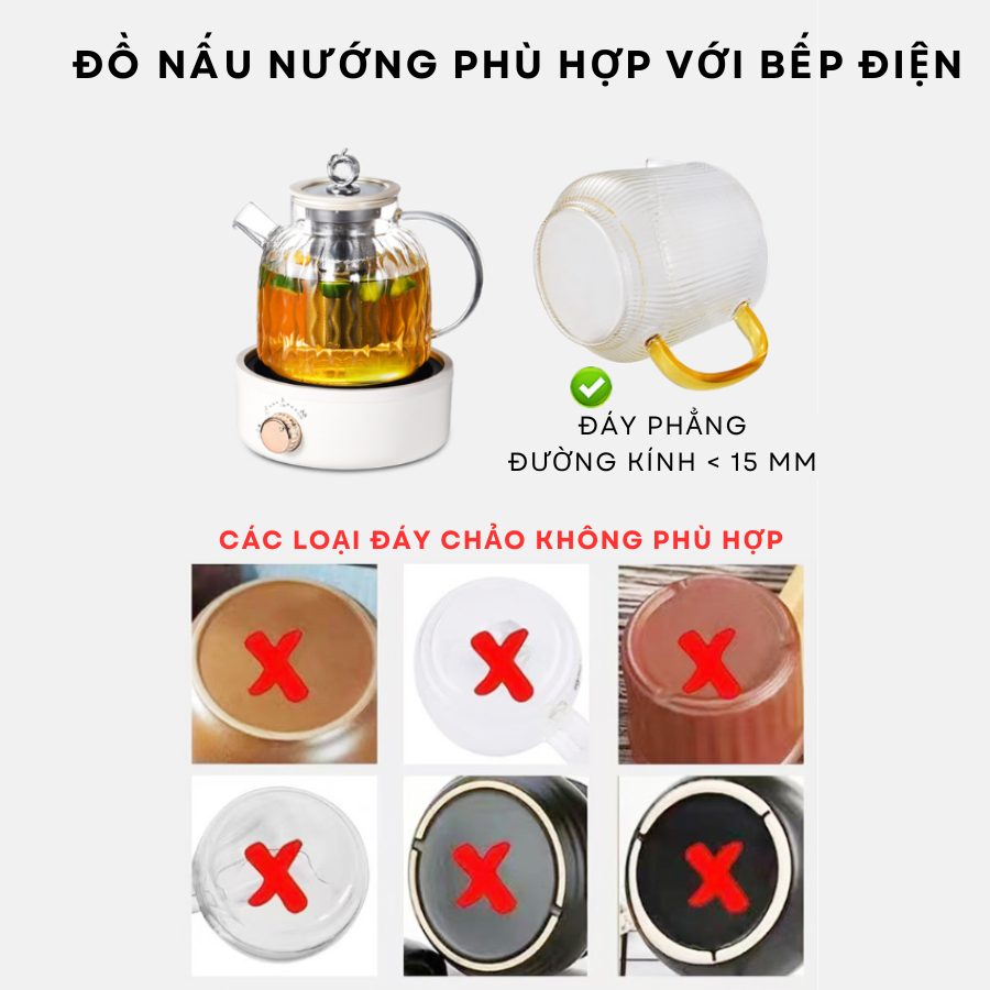 Bếp điện đa năng mini – đun nước, pha trà, nấu lẩu, giữ ấm – 700W Saigon Outdoor