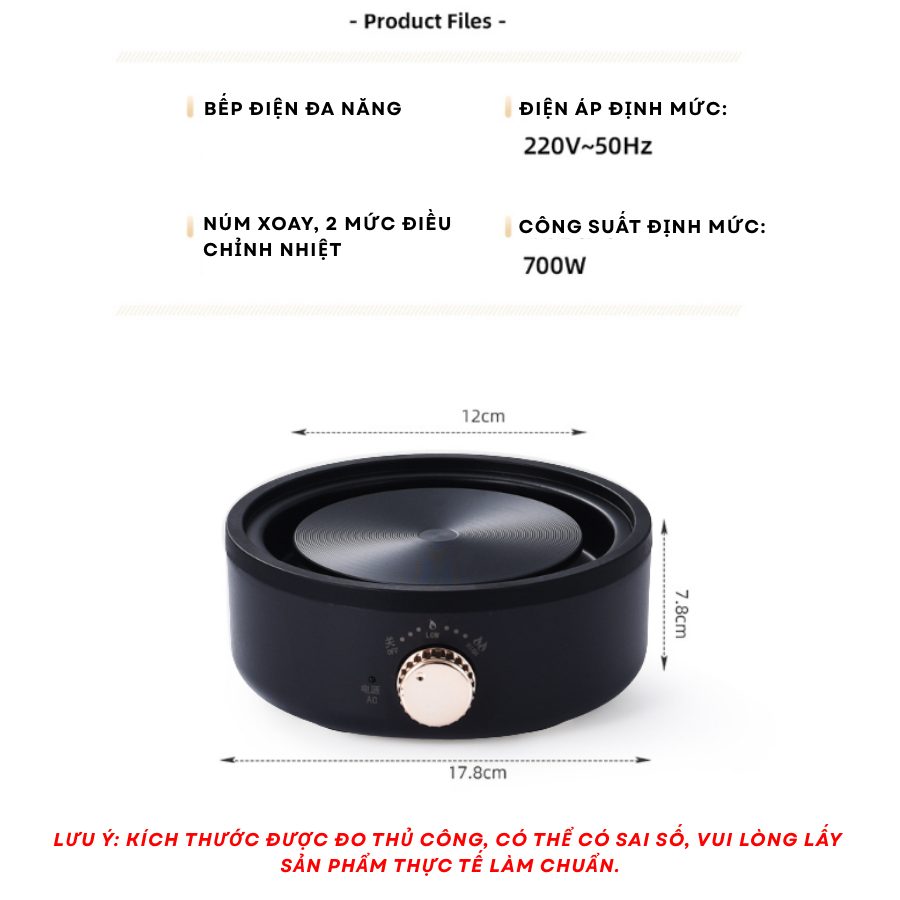 Bếp điện đa năng mini – đun nước, pha trà, nấu lẩu, giữ ấm – 700W Saigon Outdoor