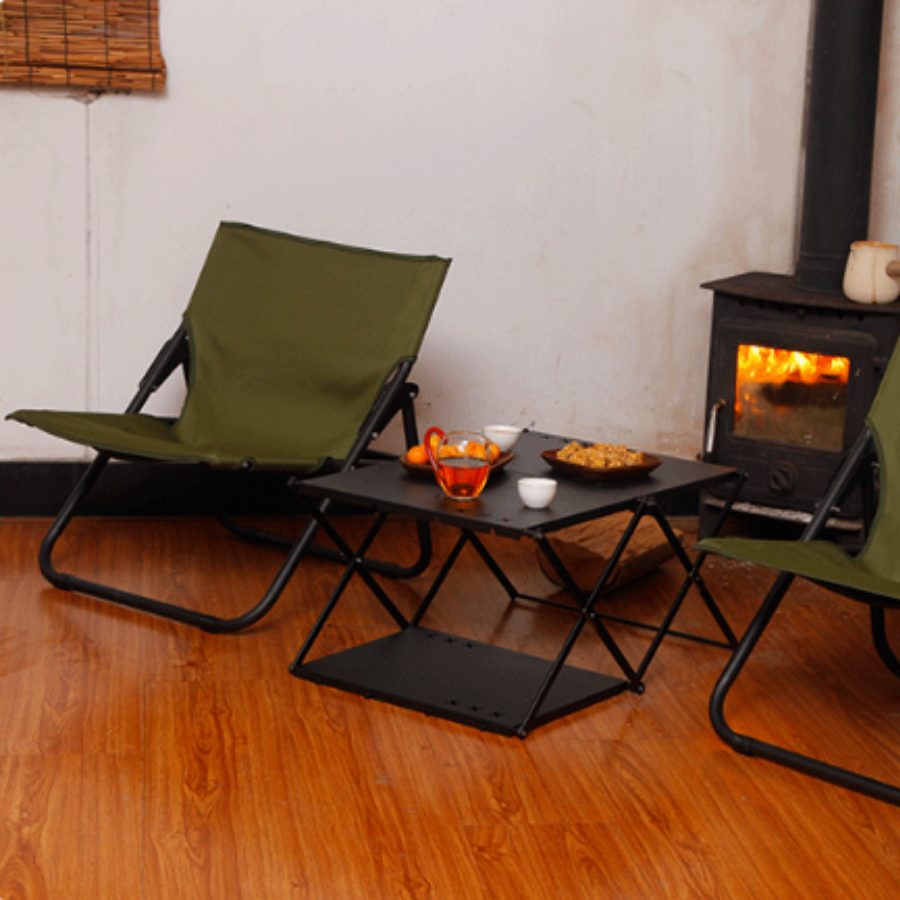 Ghế xếp dã ngoại tựa lưng thấp Ghế thấp BBQ, ghế xếp cắm trại, gấp gọn, tựa lưng, dễ mang đi du lịch