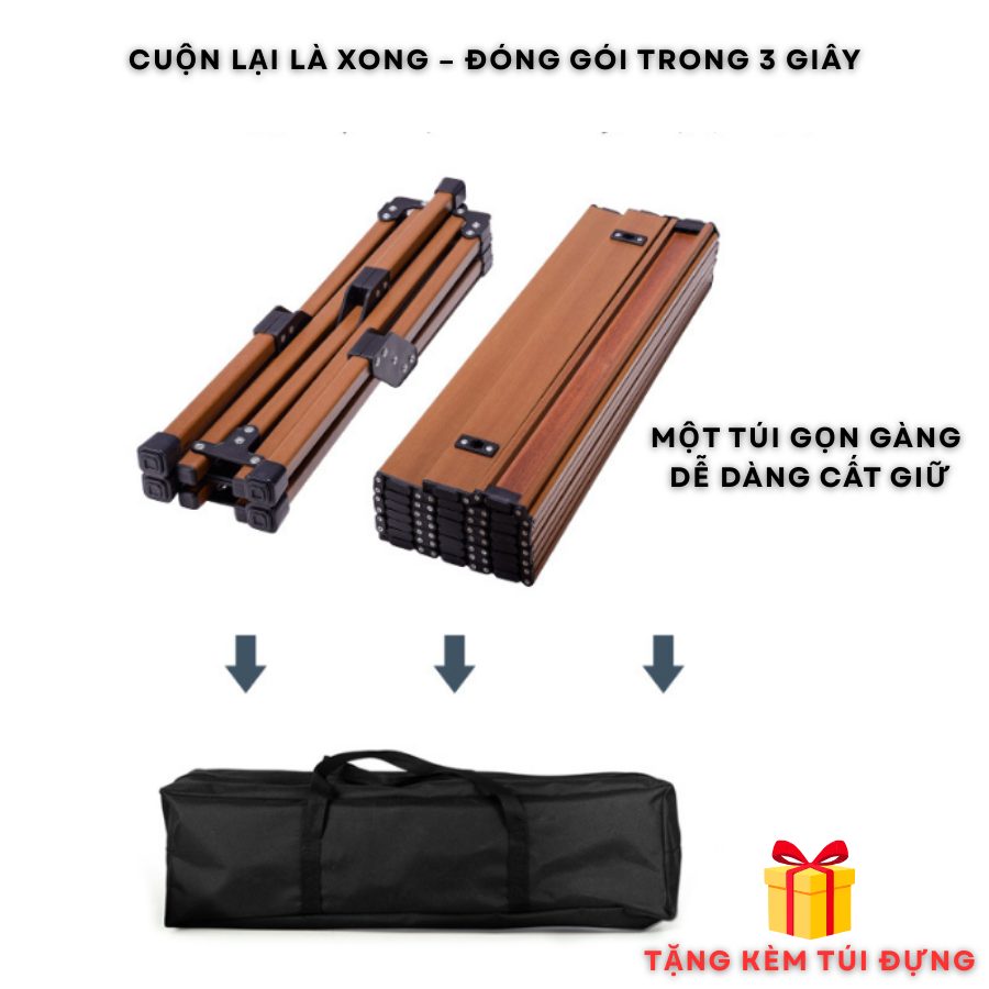 Bàn gấp dã ngoại Lexiang – Bàn trứng cuộn nhôm hợp kim, tiện lợi mang theo, dùng cho cắm trại, BBQ