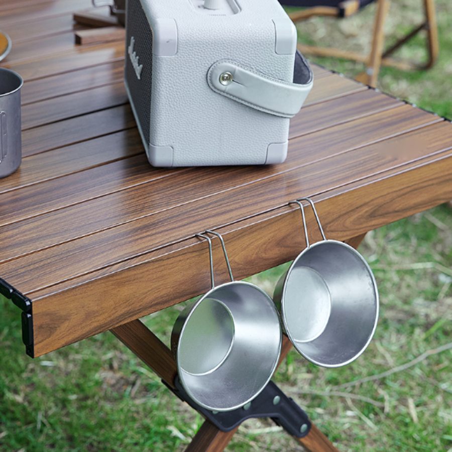 Bàn gấp dã ngoại Lexiang – Bàn trứng cuộn nhôm hợp kim, tiện lợi mang theo, dùng cho cắm trại, BBQ