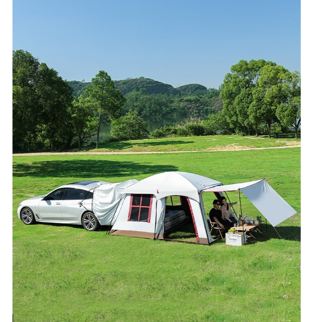 Lều camping cao cấp tích hợp kết nối đuôi xe, dùng điều hòa xe chống nóng, chống nắng hiệu quả  - SaiGonOutDoors