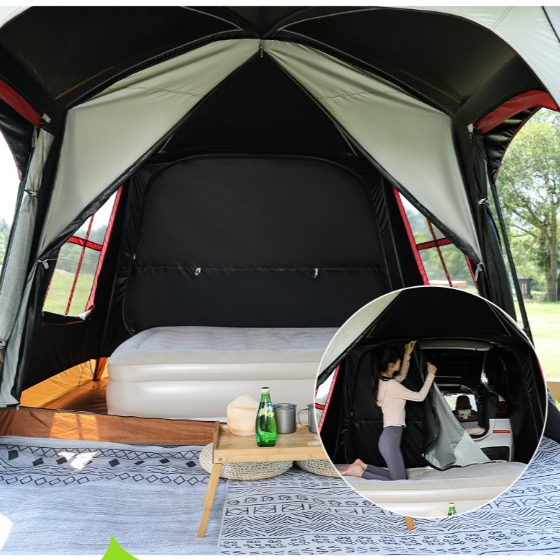 Lều camping cao cấp tích hợp kết nối đuôi xe, dùng điều hòa xe chống nóng, chống nắng hiệu quả  - SaiGonOutDoors