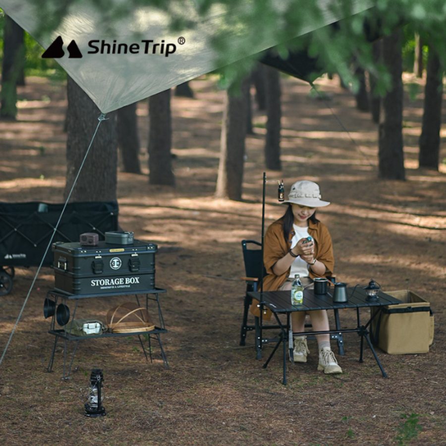 Thùng Nhôm Hợp Kim Cắm Trại Đa Năng Hộp Đựng Đồ Camping Ngoài Trời, Chống Nước, Dung Tích Lớn, Dùng Xe Hơi Shine Trip