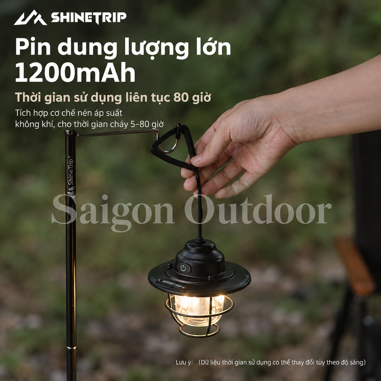 Đèn Lều Cắm Trại ShineTrip Đèn Trang Trí Dã Ngoại, Đèn Treo Sạc Pin Siêu Sáng, Thời Gian Sử Dụng Lâu