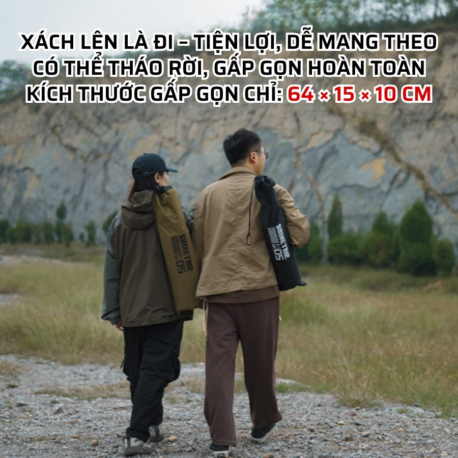 Ghế xếp dã ngoại Shine Trip bằng hợp kim nhôm Tháo lắp tiện lợi, gọn nhẹ, phù hợp cắm trại SaigonOutdoor