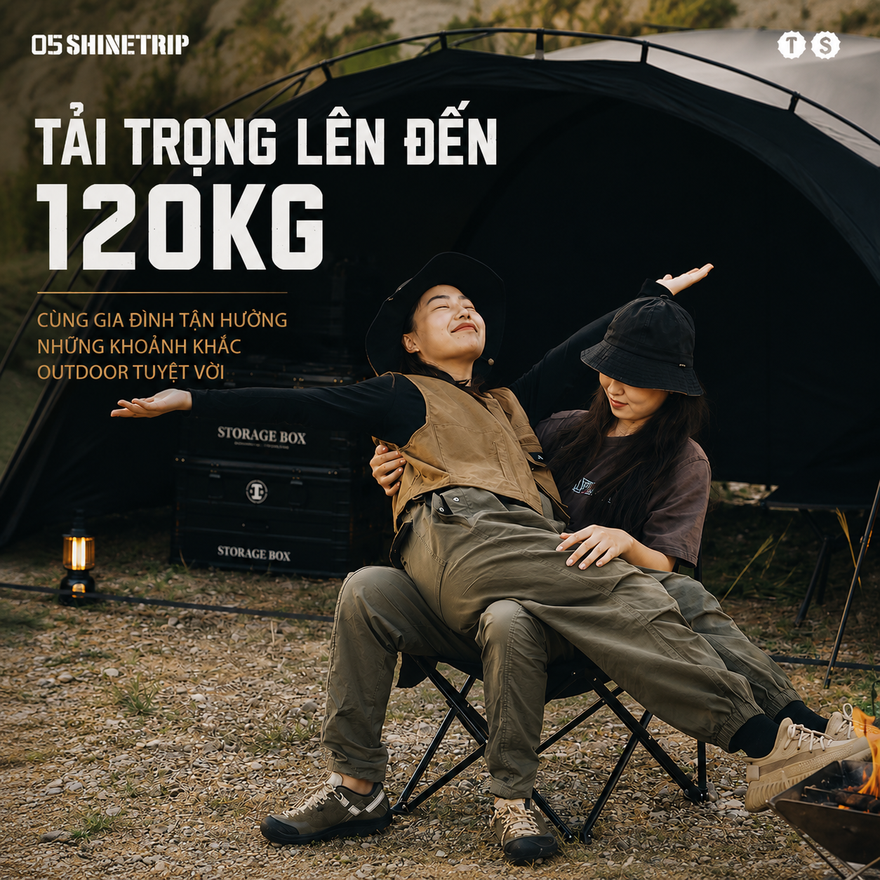 Ghế xếp dã ngoại siêu nhẹ – Ghế gấp câu cá, cắm trại, du lịch, moon chair tiện lợi Shine Trip