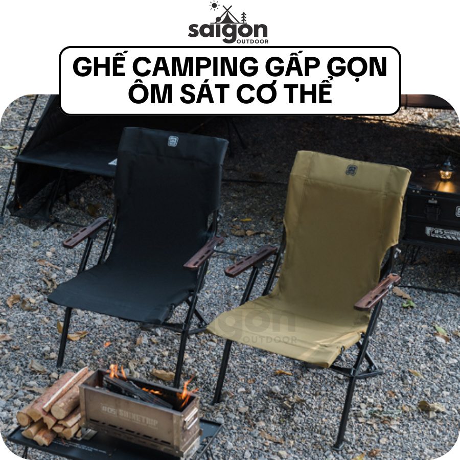 Ghế Xếp Dã Ngoại ShineTrip 05 – Ghế Camping Gấp Gọn, Ôm Sát Cơ Thể, Ngồi Thoải Mái, Dễ Thu Gọn