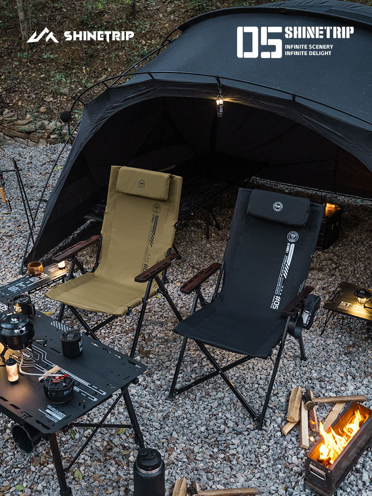 Ghế Xếp Dã Ngoại ShineTrip 05 – Ghế Camping Gấp Gọn, 4 Cấp Độ Điều Chỉnh, Đa Điểm Tựa Chắc Chắn