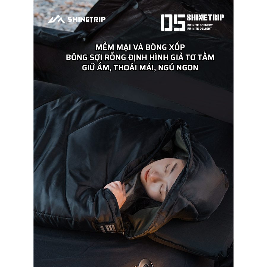 Túi Ngủ Giữ Nhiệt Hải Cẩu Shine Trip – Không Gian Rộng, Ấm Áp Mùa Đông, Dùng Cho Cắm Trại Ngoài Trời
