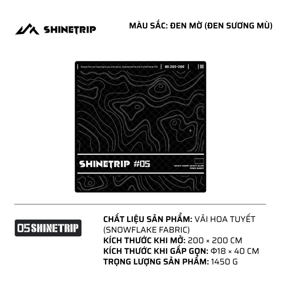 Thảm Dã Ngoại ShineTrip Nhôm Siêu Âm Chống Ẩm Thảm Picnic, Thảm Chống Nước, Thảm Trải Công Viên, Thảm Dã Ngoại Gấp Gọn