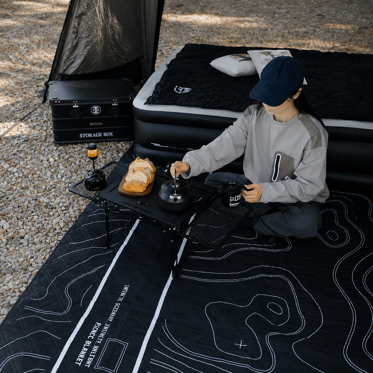 Thảm Dã Ngoại ShineTrip Chống Ẩm Thảm Picnic, Thảm Chống Nước, Thảm Trải Công Viên, Thảm Dã Ngoại Gấp Gọn