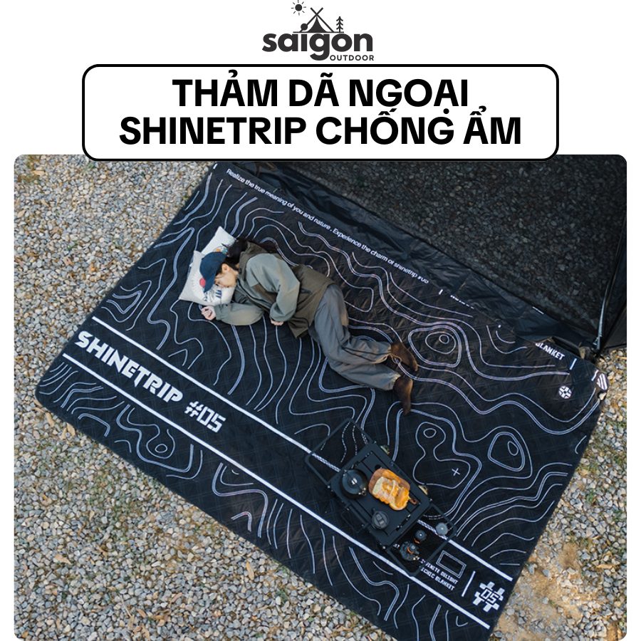 Thảm Dã Ngoại ShineTrip Nhôm Siêu Âm Chống Ẩm Thảm Picnic, Thảm Chống Nước, Thảm Trải Công Viên, Thảm Dã Ngoại Gấp Gọn