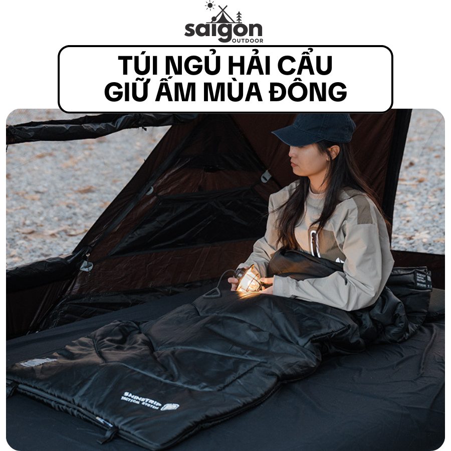 Túi Ngủ Giữ Nhiệt Hải Cẩu Shine Trip – Không Gian Rộng, Ấm Áp Mùa Đông, Dùng Cho Cắm Trại Ngoài Trời
