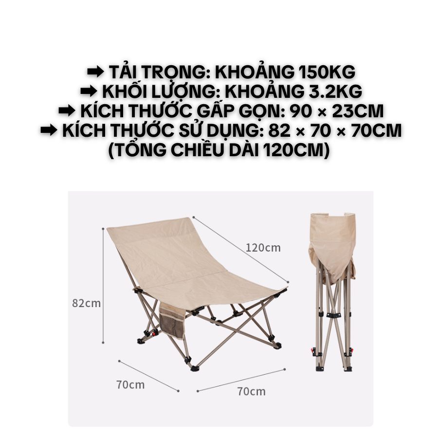GHẾ GIƯỜNG NẰM - GHẾ GẤP NGOÀI TRỜI – GHẾ NGẢ LƯNG “MẶT TRĂNG” CỠ LỚN 4 CHẾ ĐỘ ĐIỀU CHỈNH SGOD