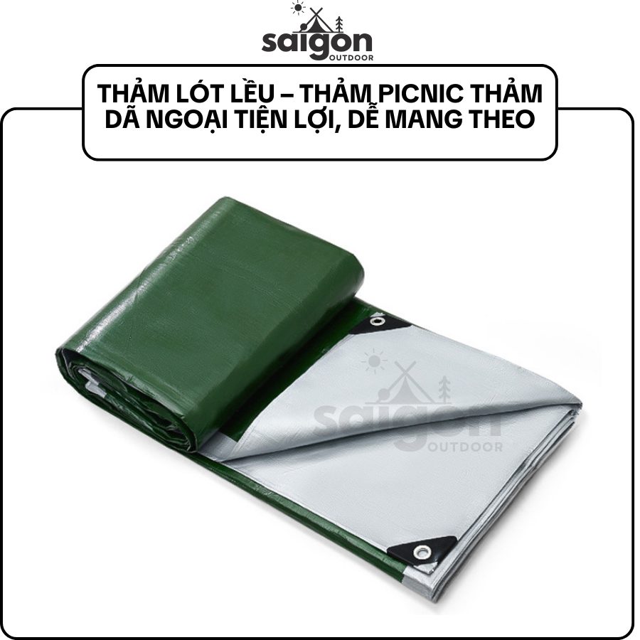 THẢM LÓT LỀU – BẠT TRẢI DÃ NGOẠI CHỐNG NƯỚC HAI MẶT CAO CẤP (PU500+) SAIGON OUTDOOR