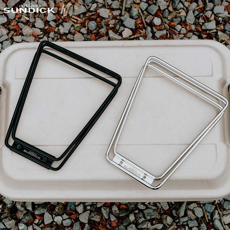 Giá đỡ hộp nhôm cắm trại ngoài trời ShandiKe – Đế hộp giữ nhiệt và chứa đồ – Giá đỡ inox gấp gọn – Mở gấp nhanh chóng