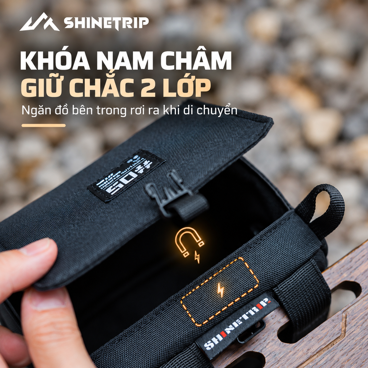 Túi Đựng Đồ ShineTrip 05 Tactical - Túi Camping Đa Năng, Treo Hông Thùng/Ghế, Vải Oxford 600D