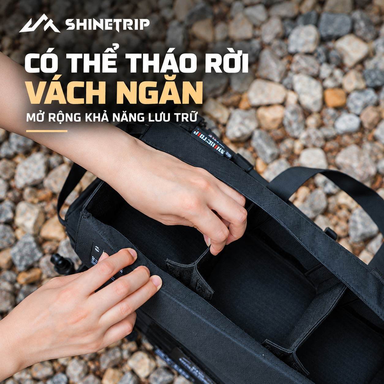 Túi Đựng Đồ ShineTrip 05 Tactical - Túi Camping Đa Năng, Treo Hông Thùng/Ghế, Vải Oxford 600D